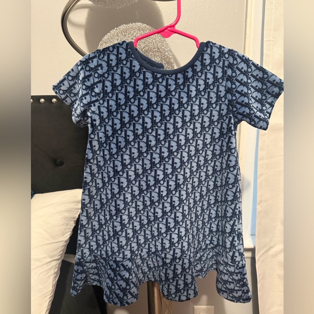 Dior Blue Velvet Dress 36M